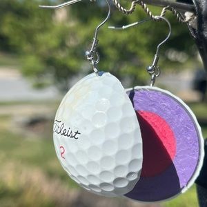 Golf Ball earrings